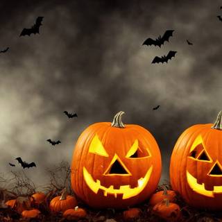 Halloween pumpkins desktop HD wallpaper