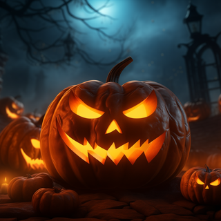 Halloween pumpkins desktop HD wallpaper