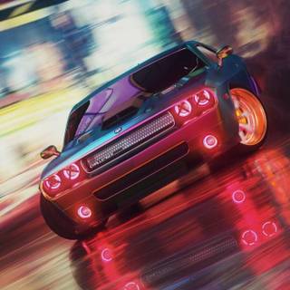 Drift car iPhone wallpaper