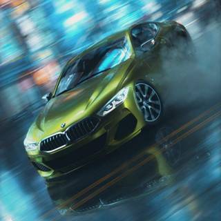 Drift car iPhone wallpaper