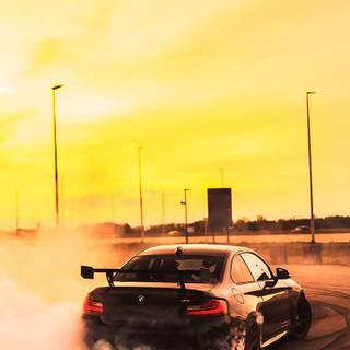 Drift car iPhone wallpaper