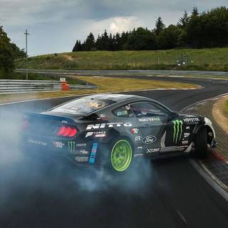 Drift car iPhone wallpaper