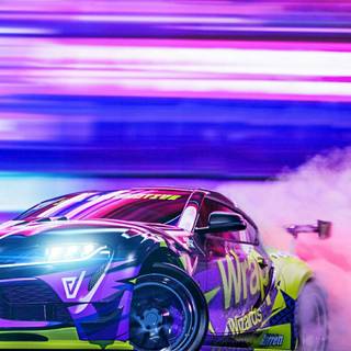 Drift car iPhone wallpaper