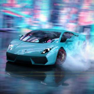 Drift car iPhone wallpaper