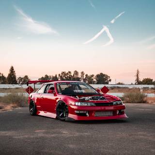 Drift car iPhone wallpaper