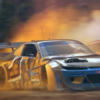 Drift car iPhone wallpaper