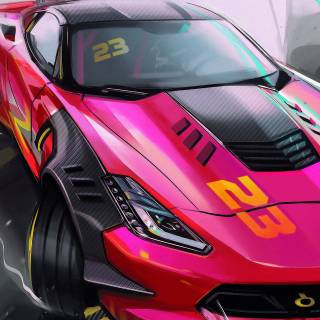 Drift car iPhone wallpaper