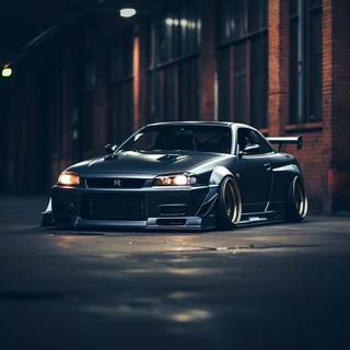 Drift car iPhone wallpaper