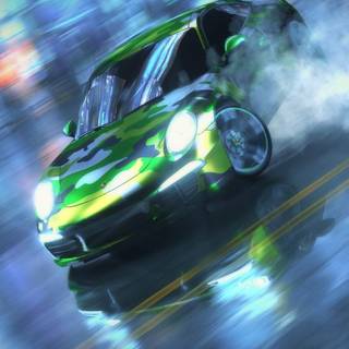 Drift car iPhone wallpaper