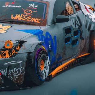 Drift car iPhone wallpaper