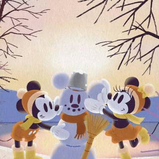 Disney winter phone wallpaper