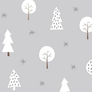 Cute winter pine trees wallpaper