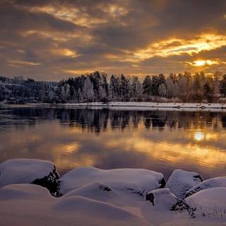 Sunset winter 1920x1080 wallpaper