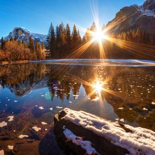 Sunset winter 1920x1080 wallpaper