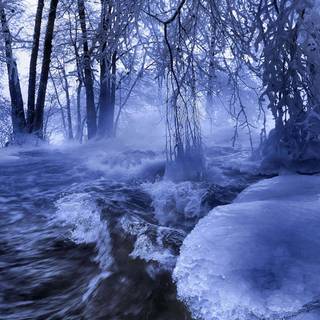 Fantasy winter desktop wallpaper