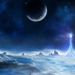 Fantasy winter desktop wallpaper