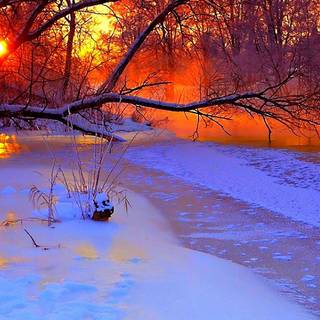 Sunset winter 1920x1080 wallpaper