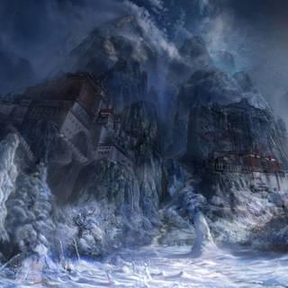 Fantasy winter desktop wallpaper