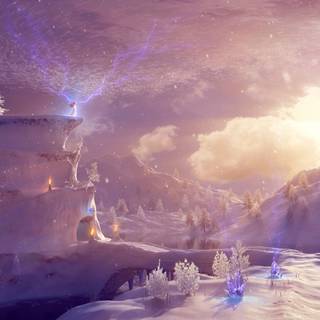 Fantasy winter desktop wallpaper