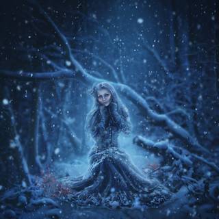 Fantasy winter desktop wallpaper