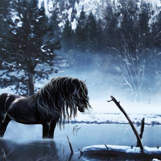 Fantasy winter desktop wallpaper