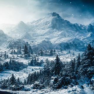 Fantasy winter desktop wallpaper