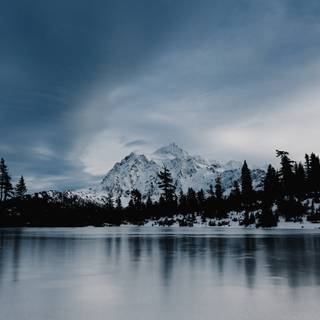 Aesthetic laptop winter wallpaper