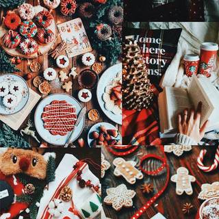 Aesthetic iPhone collage wallpaper