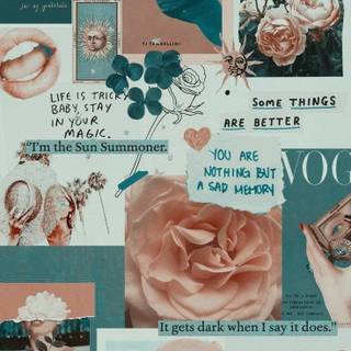 Aesthetic iPhone collage wallpaper