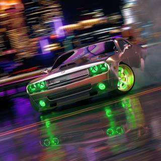 Neon car phone wallpaper