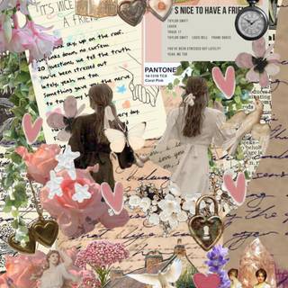 Aesthetic iPhone collage wallpaper