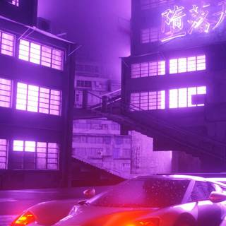 Neon car phone wallpaper