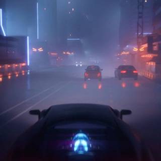 Neon car phone wallpaper