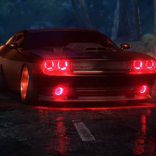 Neon car phone wallpaper