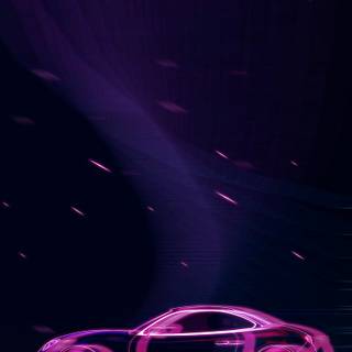 Neon car phone wallpaper