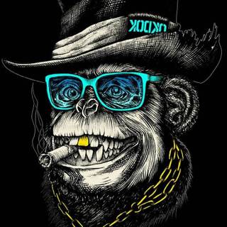 Drippy monkey wallpaper