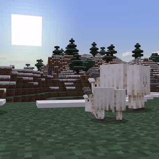 Minecraft goat wallpaper