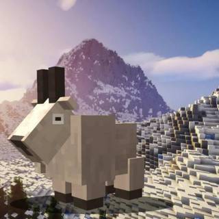 Minecraft goat wallpaper