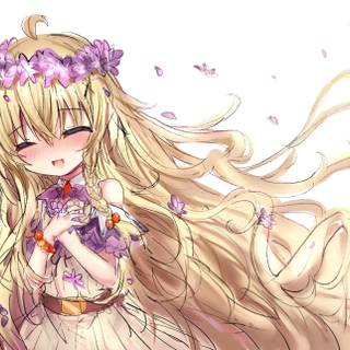 Anime flowers 4k wallpaper