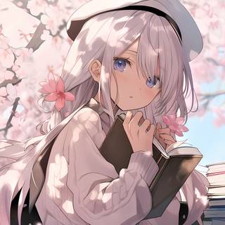 Anime flowers 4k wallpaper