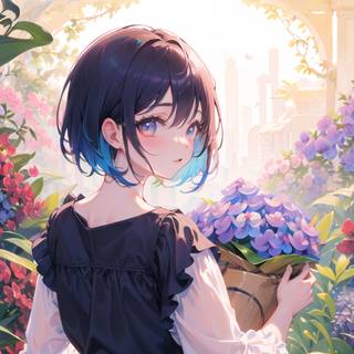 Anime flowers 4k wallpaper