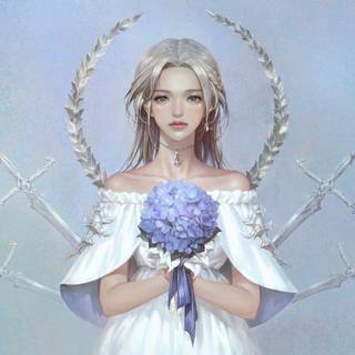 Anime flowers 4k wallpaper