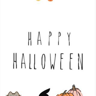 Cute Halloween greetings wallpaper