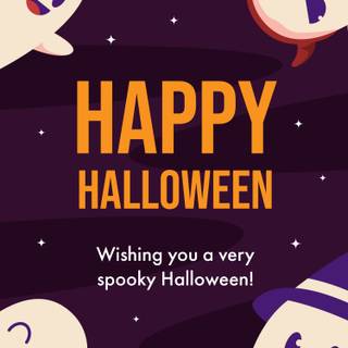 Cute Halloween greetings wallpaper
