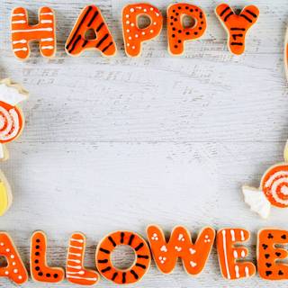 Cute Halloween greetings wallpaper