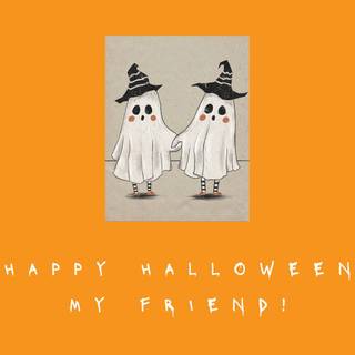 Cute Halloween greetings wallpaper