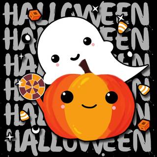 Cute Halloween greetings wallpaper