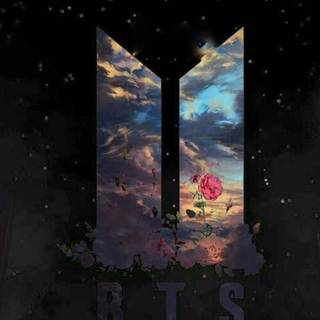 BTS logo iPhone wallpaper