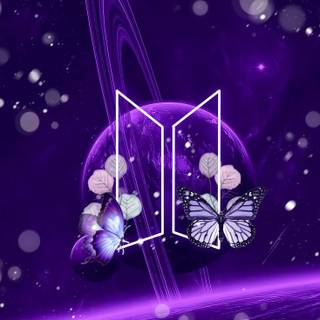 BTS logo iPhone wallpaper