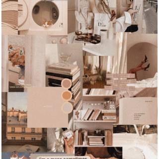 Light brown collage wallpaper